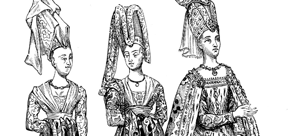 Medieval women chatting